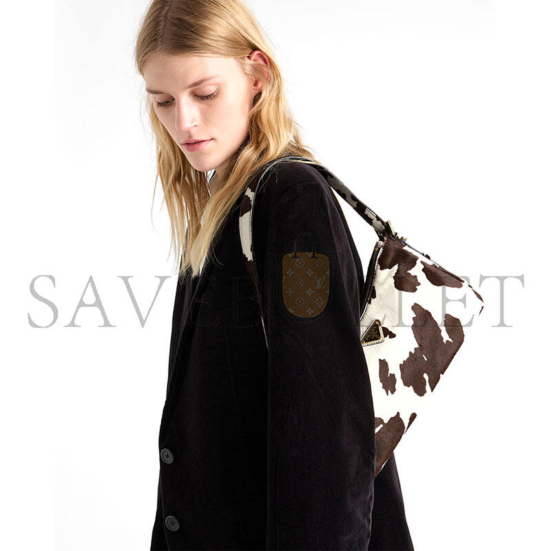 PRADA AIMÈE MEDIUM PRINTED LEATHER SHOULDER BAG 1BC229 (31*18*10cm) 